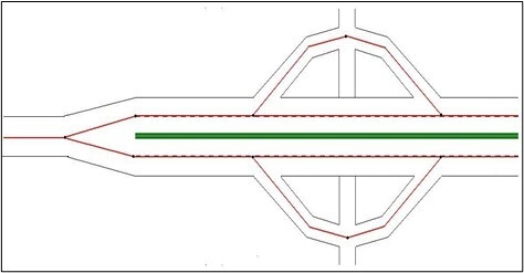 Figure 40 dual carriageway entry and exit