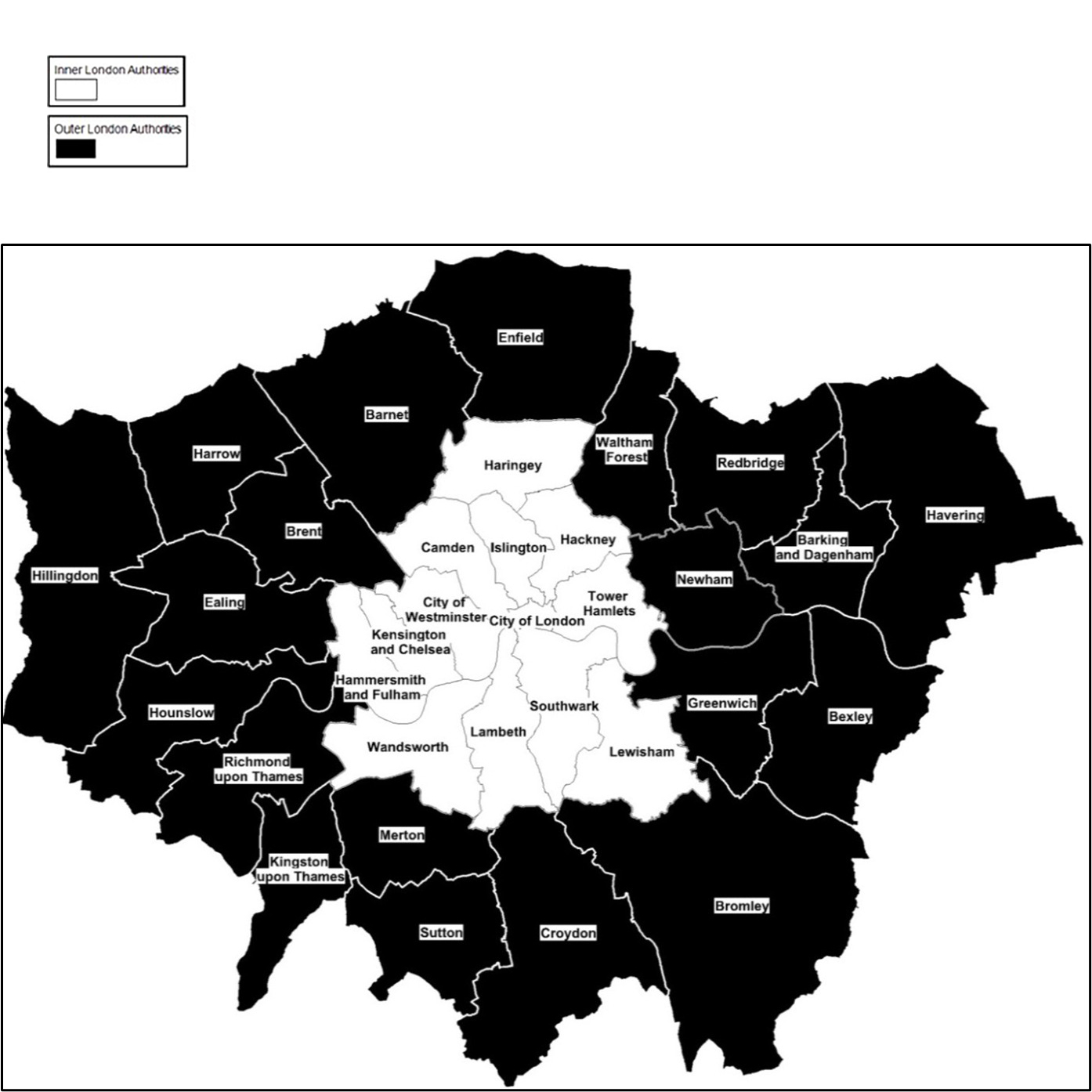 Inner and outer London authorities